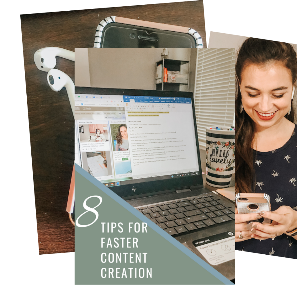 Does creating content take you longer than it feels like it should? I've got 8 tips for you! Learn how to create content in less time!