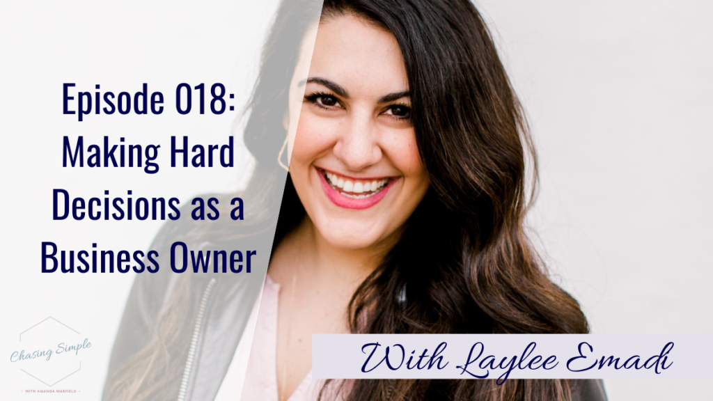 Today I'm joined by Laylee Emadi. In this episode, we're diving into topics like burn-out, fear, self-doubt, and making hard decisions in your business.
