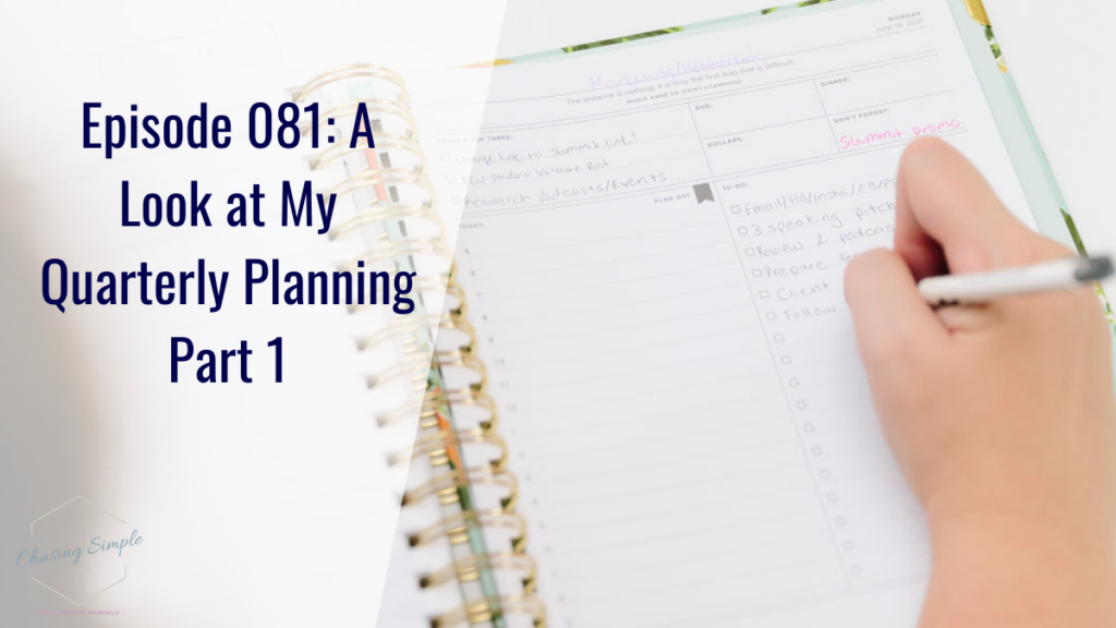 Sharing my quarterly planning process so that you can ensure your marketing plan aligns with your business goals! 