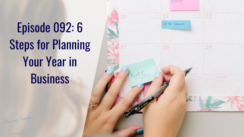 Yearly planning for a solopreneur can be overwhelming. I'm sharing my 6 step small business planning guide to help make it simple!