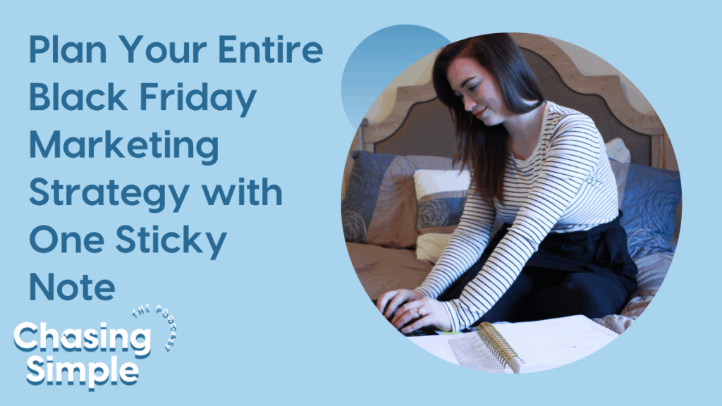 Blogpost Title Image for planning your entire Black Friday marketing strategy with one sticky note.